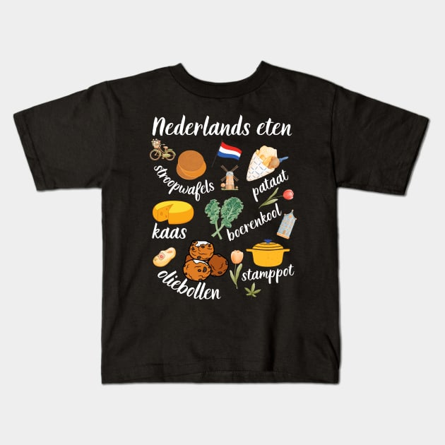 Dutch Food Kids T-Shirt by stressless